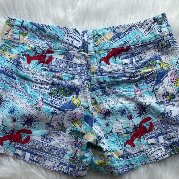 Vineyard Vines Women’s shorts Edgartown Scene Print size 00 Martha’s Vineyard - Picture 5 of 7